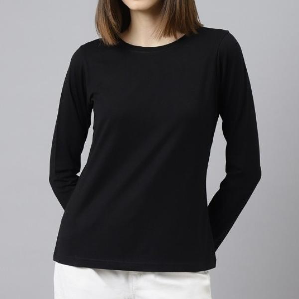 Black Sleeve T-Shirt By Fashion Wild