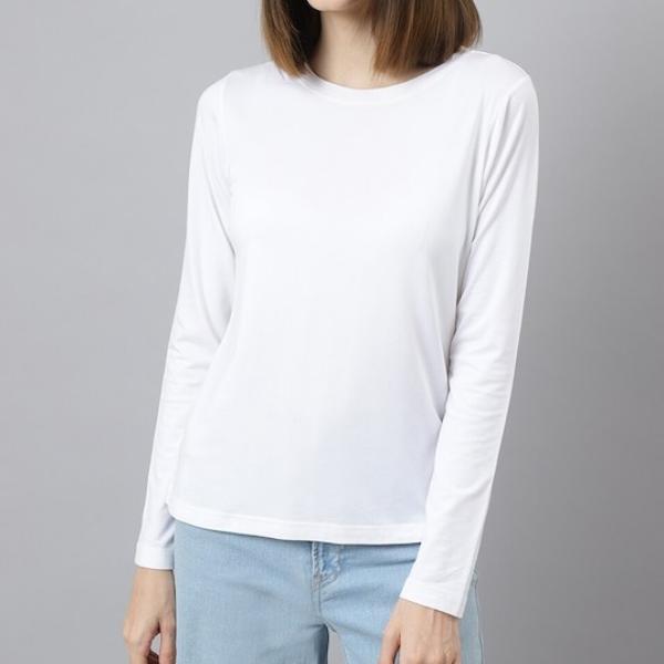 White Sleeve T-Shirt By Fashion Wild