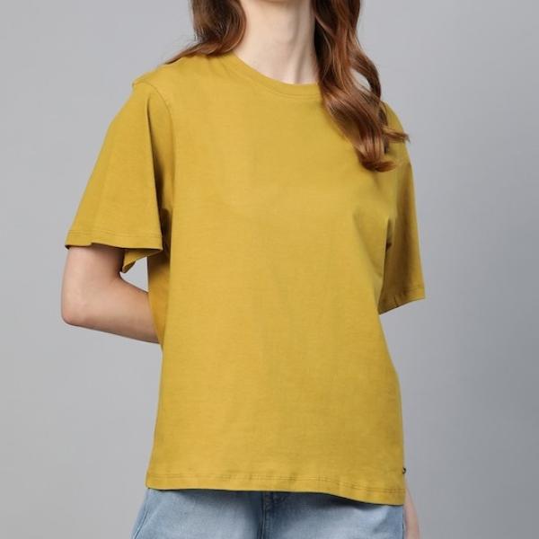 Sunshine Yellow Sleeve T-Shirt By Fashion Wild